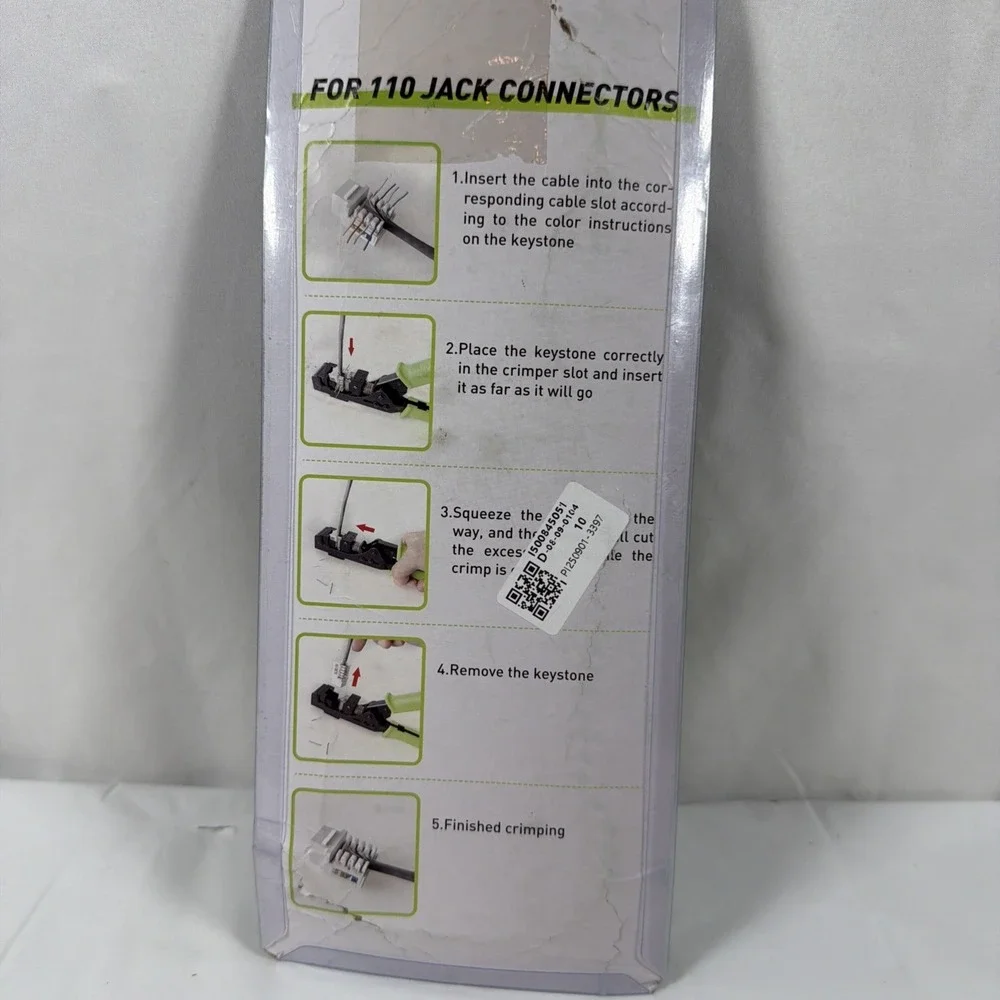 New - RJ45 Keystone Jack Crimping Punch Down Tool 90° EZ‎ Cat5e Cat6 Cat6A